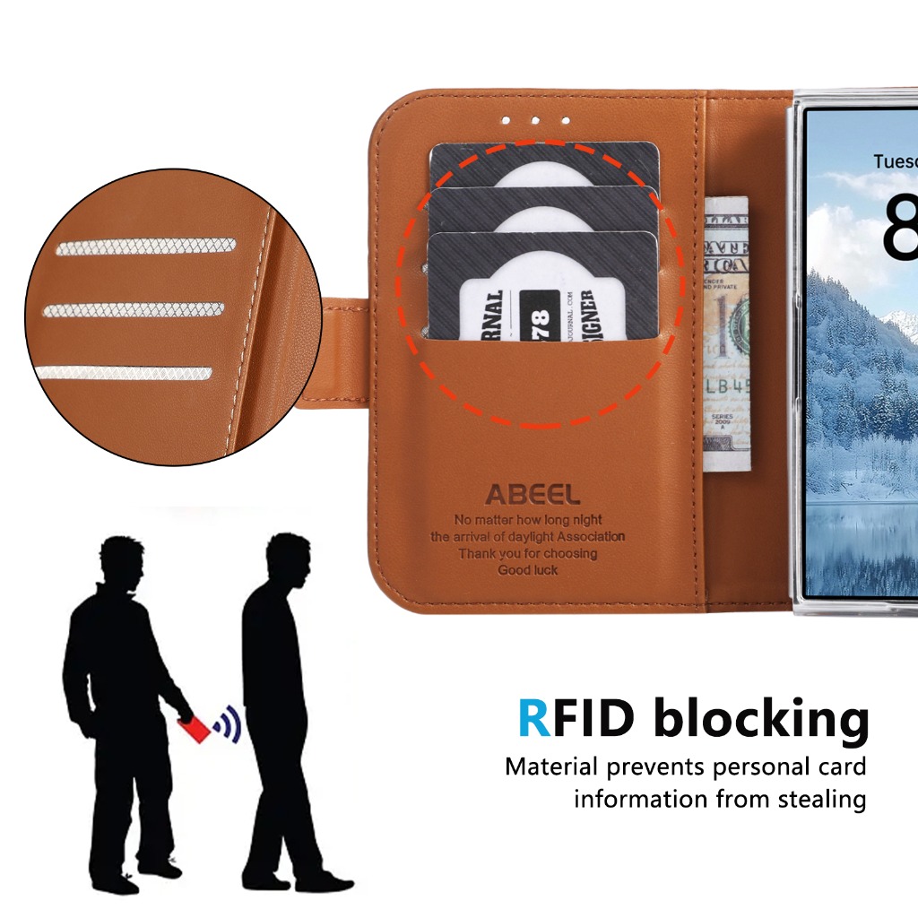 RFID Blocking Card Holder Wall - Leather Wallet Card Holder Phone Cover review and price
